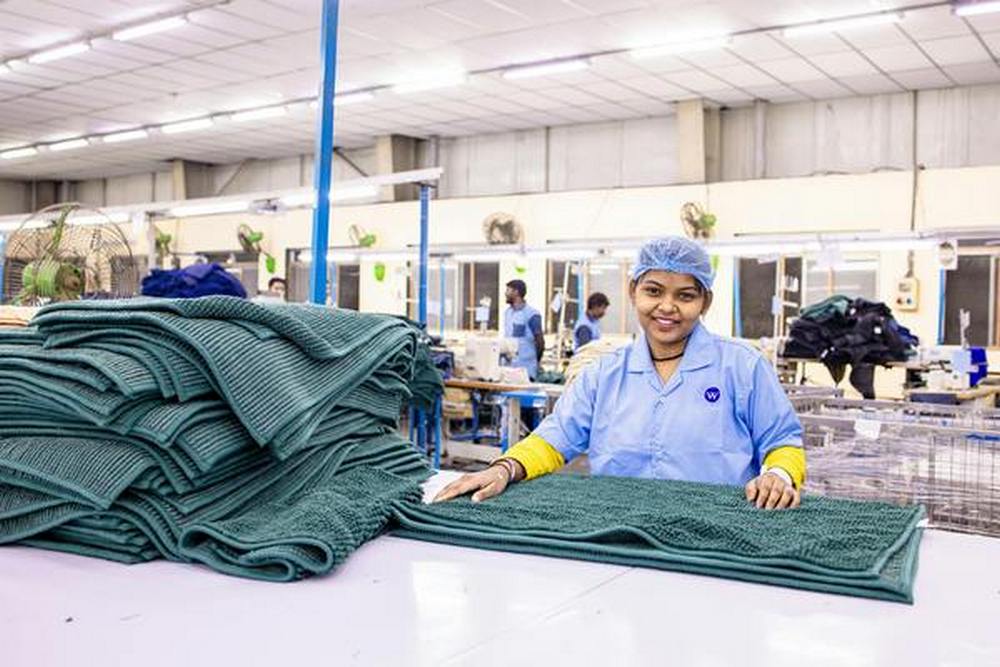 organic business growth A worker in a textile factory